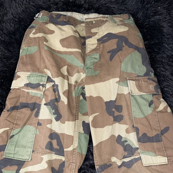 Vintage US Army Pants Mens Small Regular Woodland Camo BDU Combat Military 80s - Picture 2 of 11